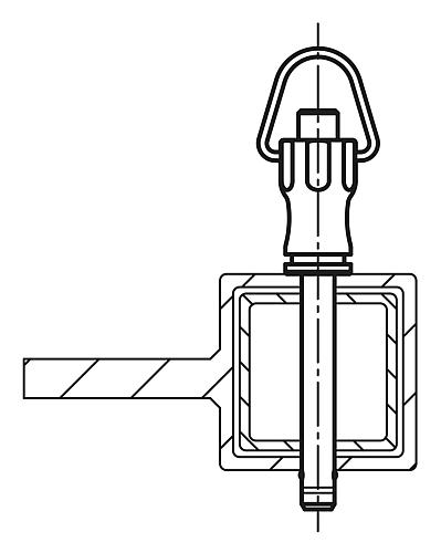 Kugelsperrbolzen mit Griffmulde und Ring, Form: B, D1=10, L=20, L1=8,9, L5=28,9, Edelstahl 1.4542, hohe Scherfestigkeit - K0790.111510020 - bekommst Du bei HUG Technik ♡