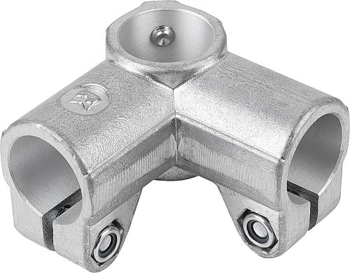 Rohrverbinder rechter Winkel Aluminium, Komp:Stahl, A=30,1, B=30,1 - K0476.530 - kommt direkt von HUG Technik 😊