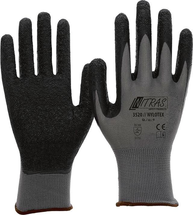 Nitras® Schutzhandschuh »Nylotex 3520«, grau-schwarz - gibt’s bei ☆ HUG Technik ✓