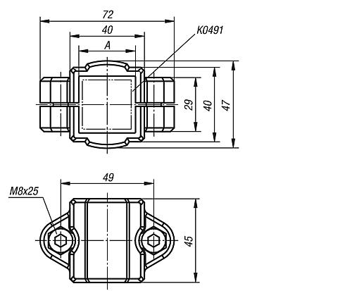 Rohrverbinder gerade Thermoplast, Komp:Stahl - K0481.30 - kommt direkt von HUG Technik 😊