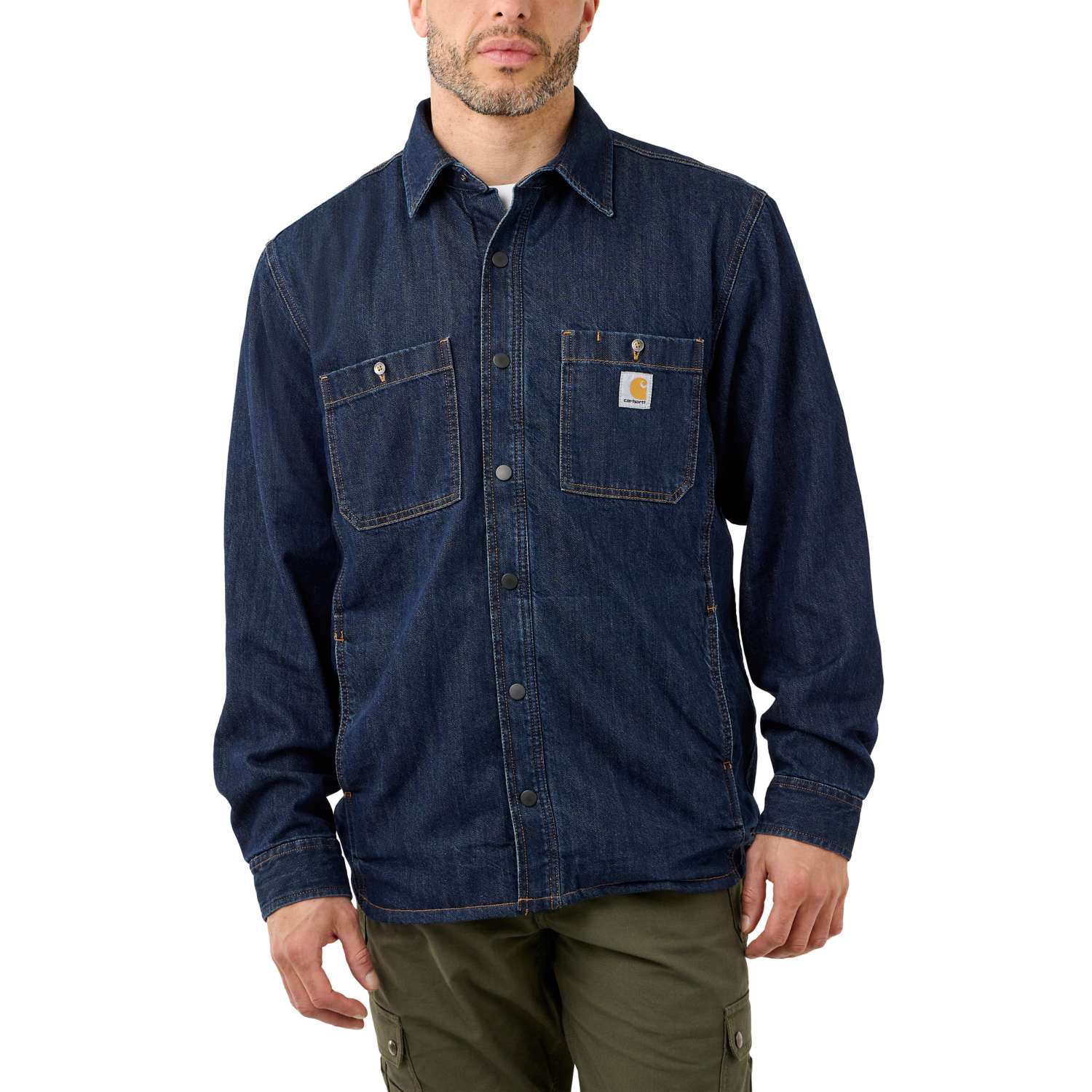 carhartt® Herren-Hemdjacke »DENIM FLEECE LINED SNAP FRONT SHIRT« - erhältlich bei ❣ HUG Technik ✓