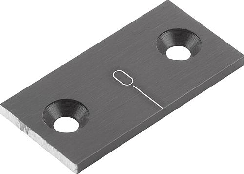 Maßstab mit Bohrung L=30 Aluminium, horizontal - K0757.10 - bei HUG Technik ✓