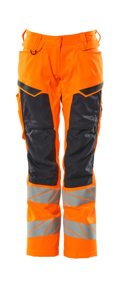 MASCOT® ACCELERATE SAFE Hose mit Knietaschen  Gr. 76/C34, hi-vis orange/schwarzblau - direkt bei HUG Technik ✓