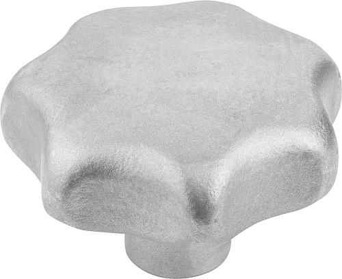 Sterngriff DIN6336 D1=32 H=21, Form: C, Edelstahl gestrahlt, D=6 - K0150.332063 - bei HUG Technik ✭