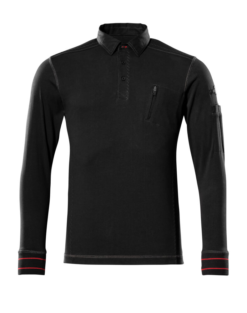 MASCOT® FRONTLINE Polo-Sweatshirt »Ios« Gr. 2XL, schwarz - erhältlich bei ✭ HUG Technik ✓
