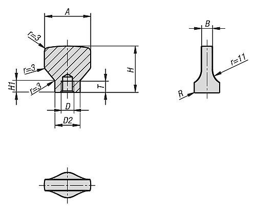 Flügelmutter Hygienic Usit® M04 4X19, A=20 Edelstahl 1.4404, poliert - K1312.2004 - direkt bei HUG Technik ✓