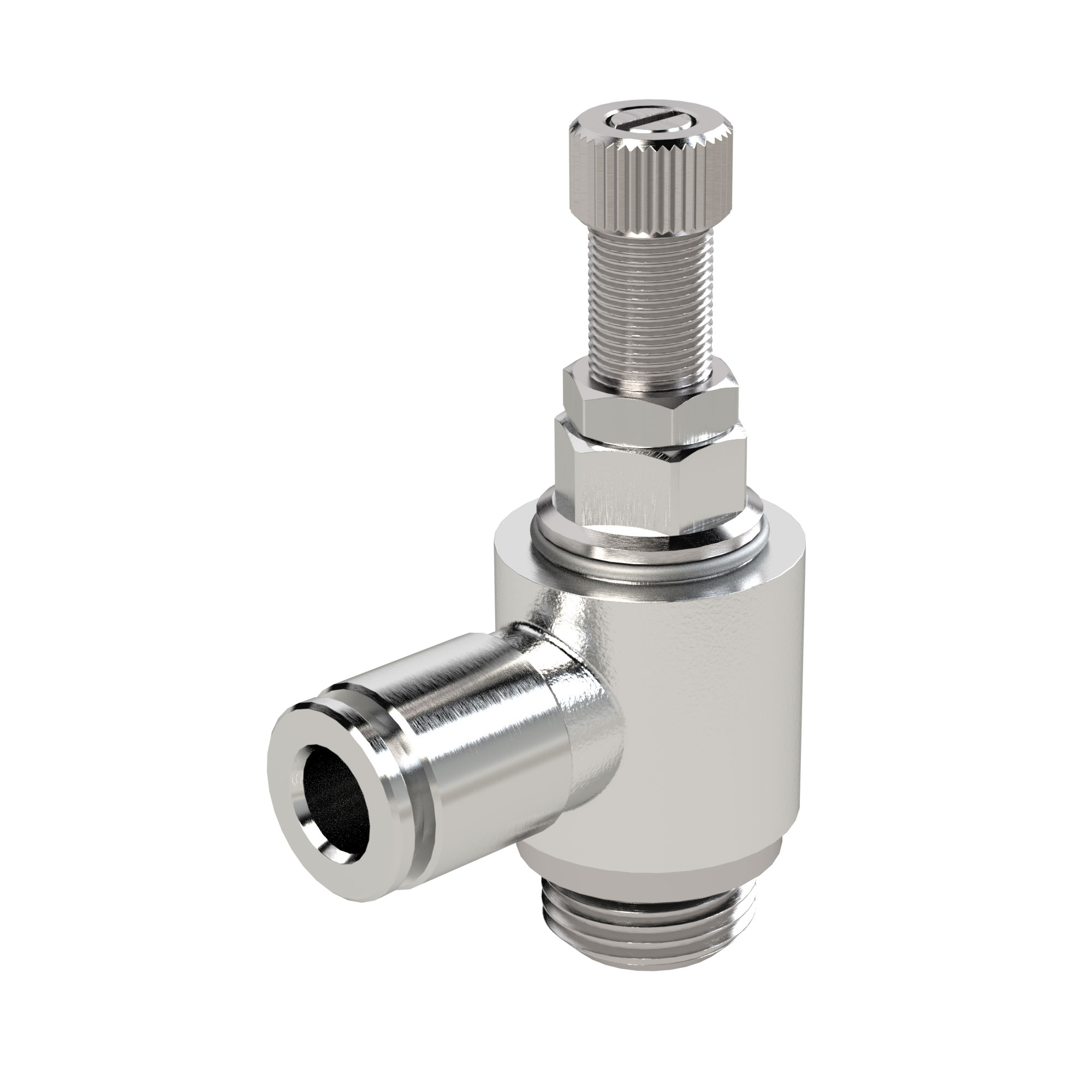 Drosselventil, beidseitig, G 1/4, Steckverbindung 10 - gibt’s bei HUG Technik ✓