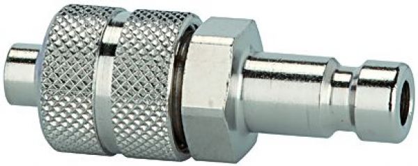 Nippel für Kupplungen NW 2,7, Messing vernickelt, für Schlauch 4x3 - erhältlich bei ☆ HUG Technik ✓