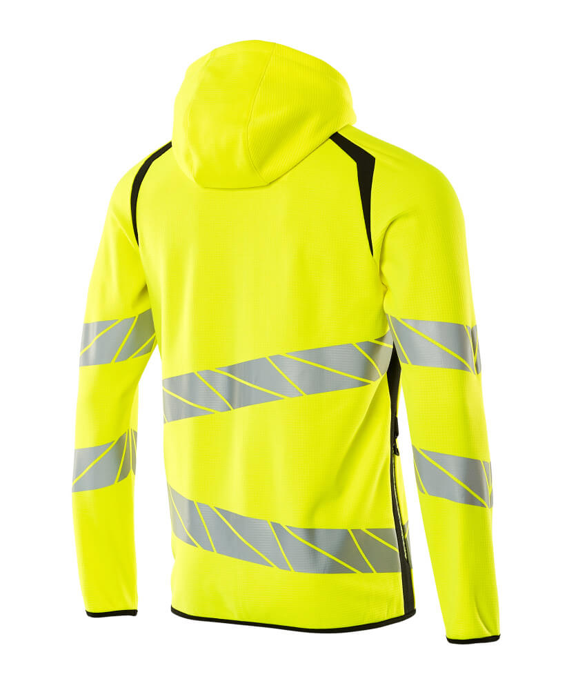 MASCOT® ACCELERATE SAFE Kapuzensweatshirt mit Reißverschluss  Gr. 2XL, hi-vis gelb/schwarz - gibt’s bei ☆ HUG Technik ✓