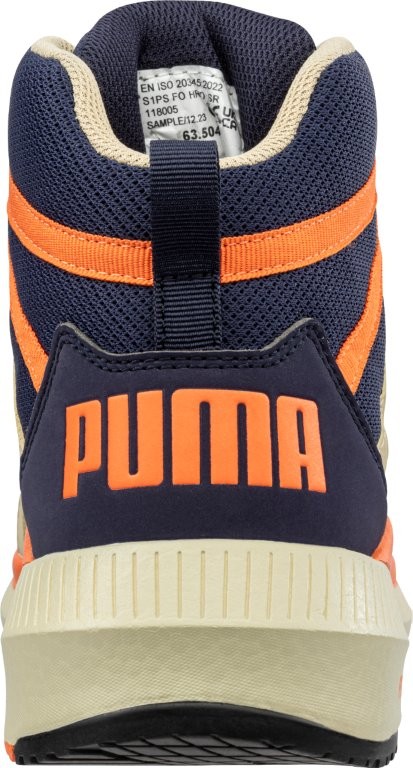 Albatros RIVAL BLUE/ORANGE Sicherheitsstiefel hinten.