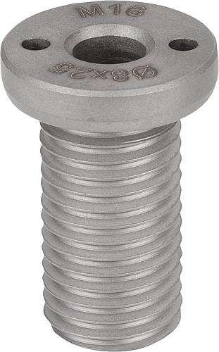 Aufnahmebuchse für Kugeltragbolzen D1=16, Form:A Edelstahl, plan, D2=M30X2 - K1921.11625