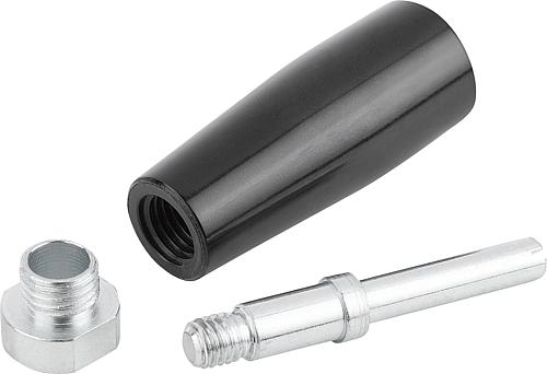 Griff drehbar Gr.1 M05 Duroplast, Komp: Stahl, L5=51 - K0170.105007 - gibt’s bei ☆ HUG Technik ✓