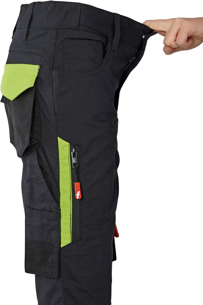 FORTIS Kids-Bermuda Performance, schwarz-lime 🖤 bei HUG Technik ✓