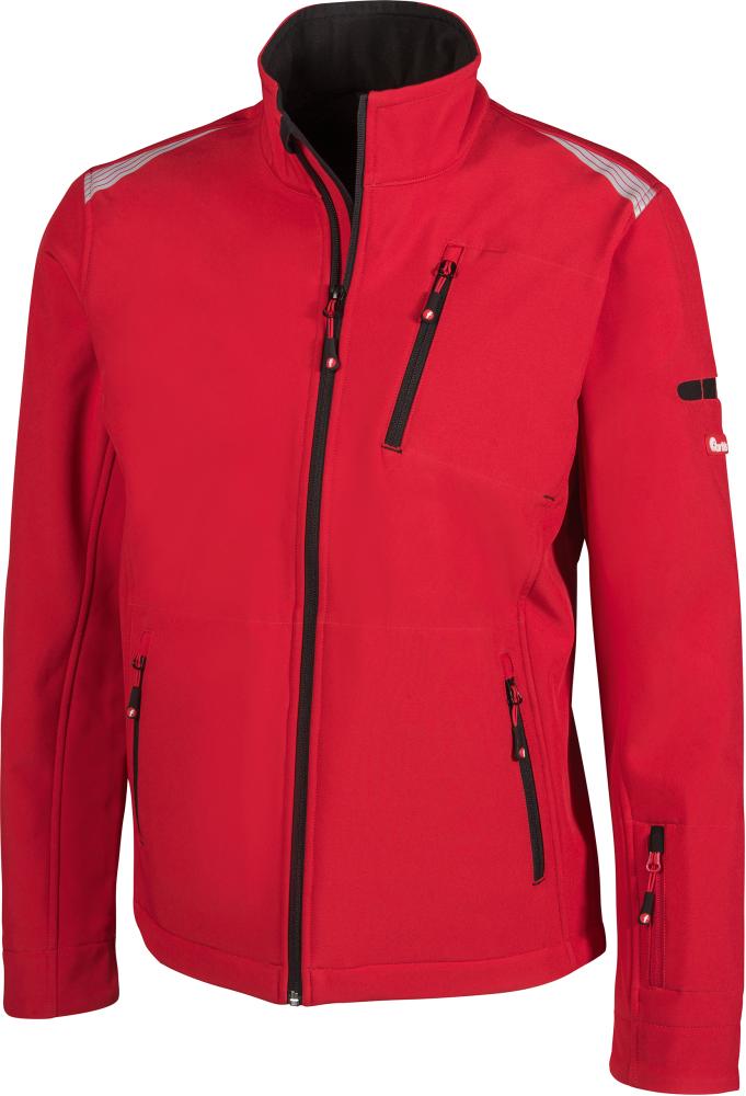 FORTIS Herren Softshell-Jacke 24, rot-schwarz - gibt’s bei HUG Technik ✓