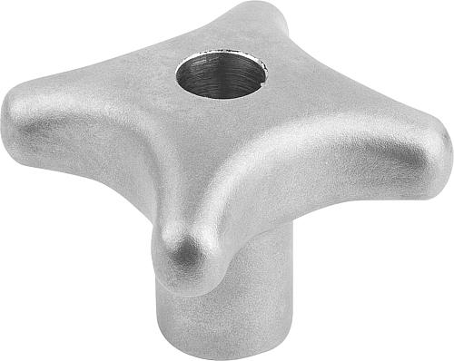 Kreuzgriff DIN6335 D1=32, D=6 H=21, Form:B, Edelstahl gestrahlt - K0146.2032063 - bekommst Du bei ★ HUG Technik ✓