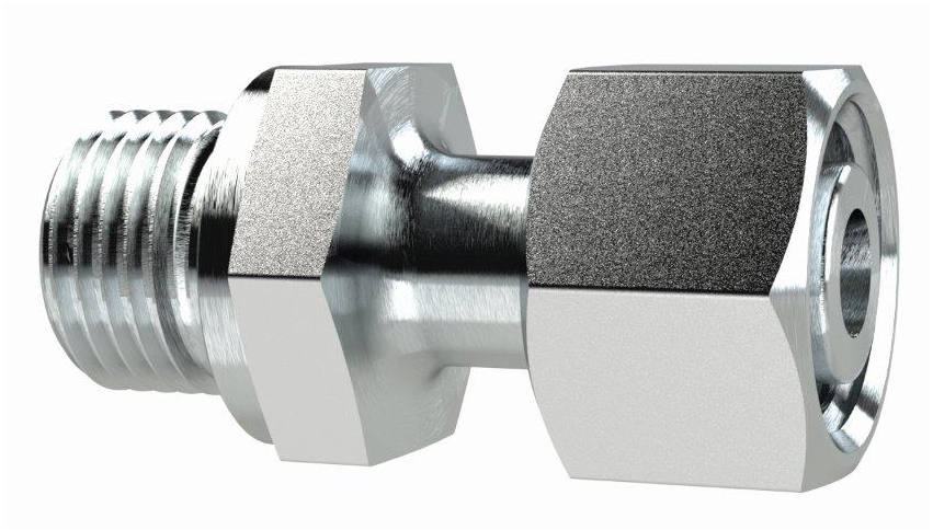 Einstellbare gerade Einschraubverschraubung, M12x1,5 AG, Rohr-Außen-ø 6 mm, Stahl verzinkt - bei HUG Technik ♡