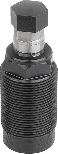 Produktbild Abstützelement hydraulisch, Form:A einfach wirkend, DK=16, Hub=8, gebohrte Kanäle Stahl - K1854.160823061