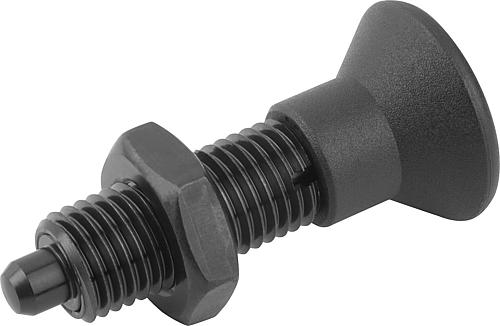 Arretierbolzen Gr.0 M08x1, Form: H Stahl, gehärtet, Komp: Thermoplast, D=4 - K0343.2004 - gibt’s bei ☆ HUG Technik ✓