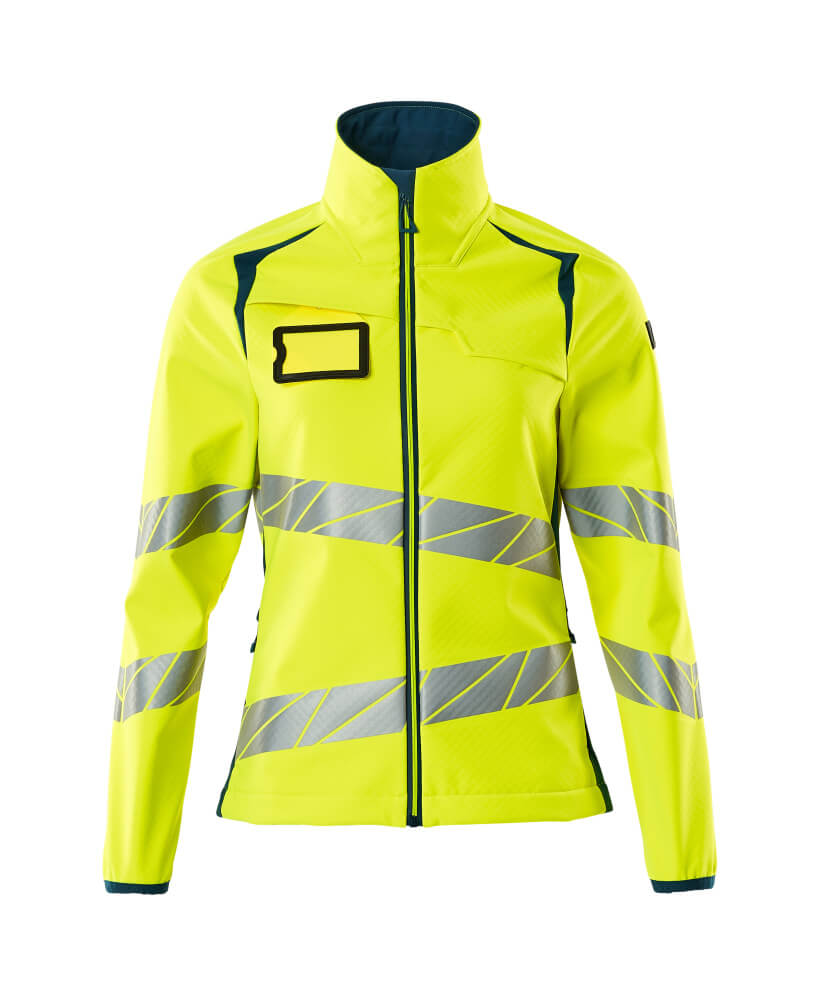 MASCOT® ACCELERATE SAFE Soft Shell Jacke  Gr. 2XL, hi-vis gelb/dunkelpetroleum - jetzt NEU  bei ✭ HUG Technik ✓