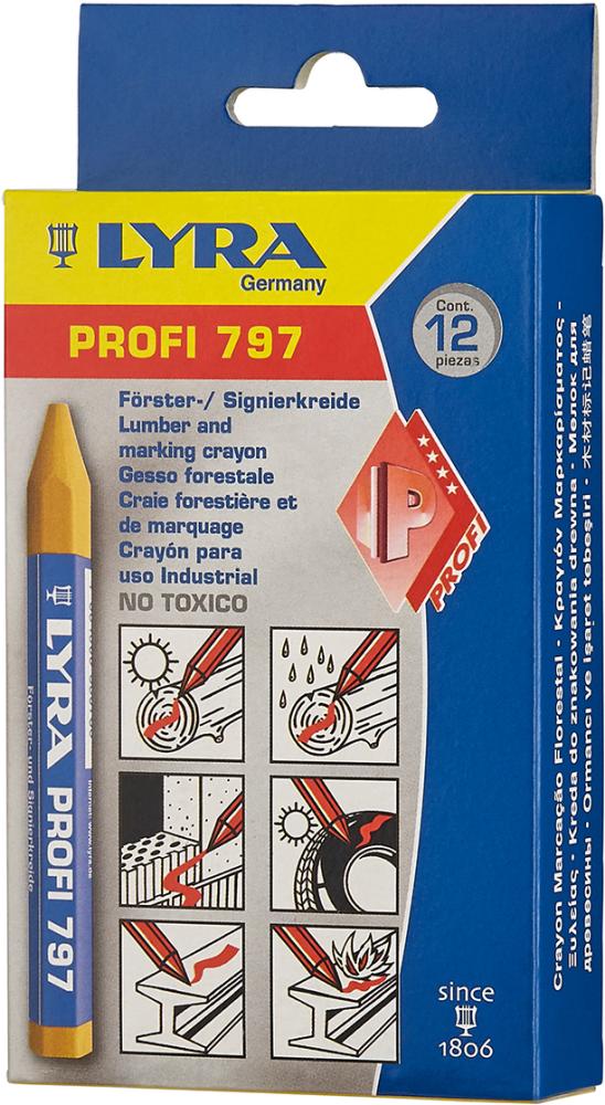 LYRA Förster- u. Signierkreide 797 gelb, 12 Stück - bekommst Du bei HUG Technik ♡