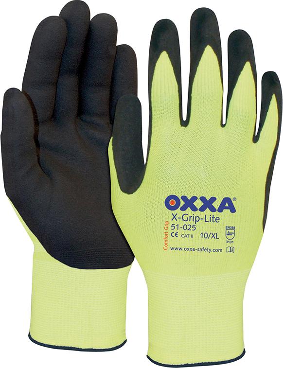OXXA® Montagehandschuh X-Grip-Lite, gelb-schwarz X-Grip-Lite - direkt von HUG Technik ✓