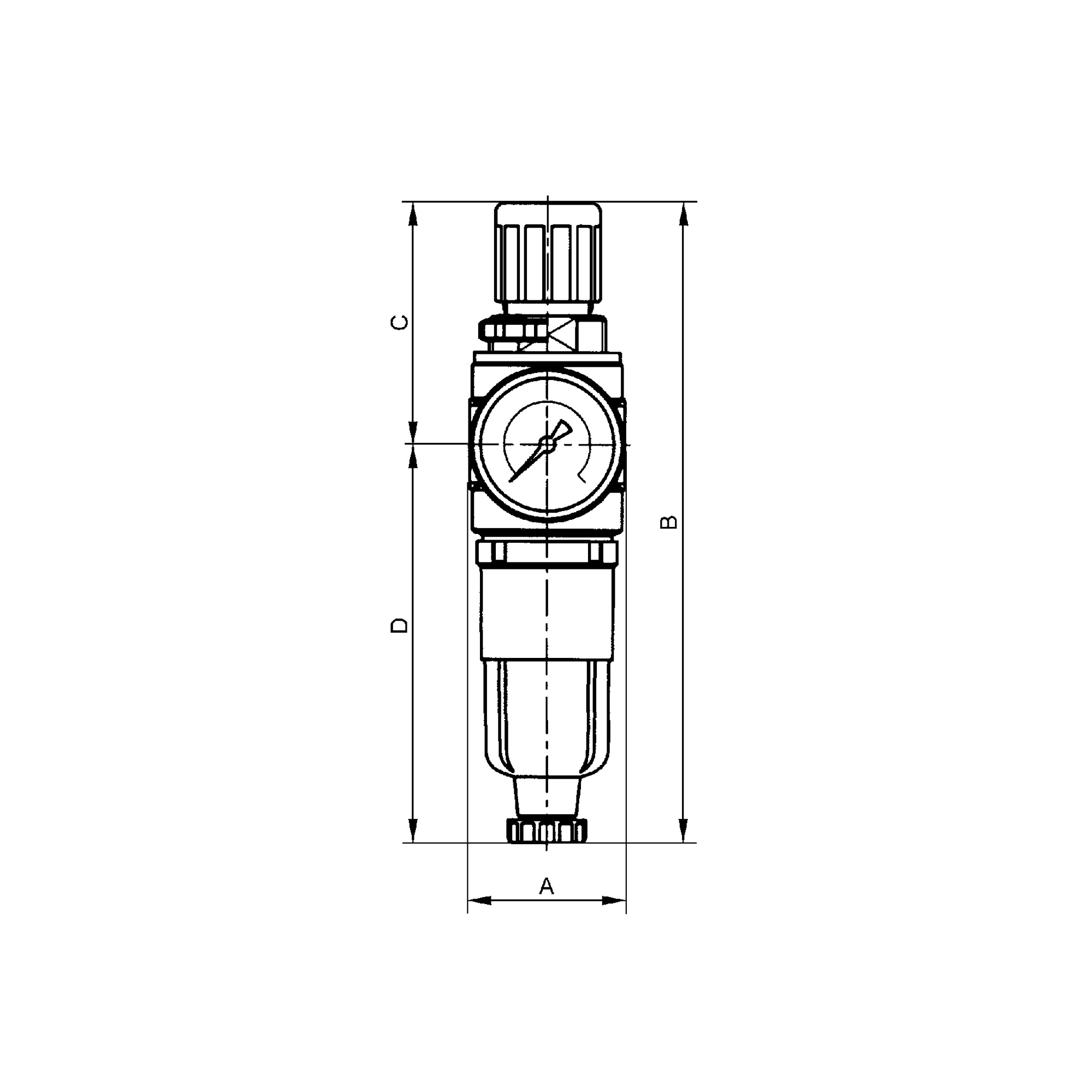 Filterregler »multifix-mini«, mit PC-Behälter, G 1/8, 0,1 - 3 bar - gibt’s bei HUG Technik ✓