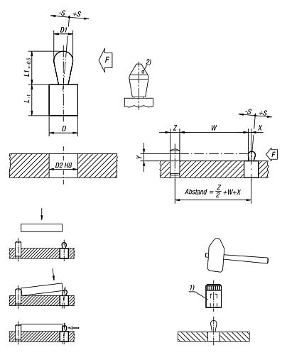 Federndes Seitendruckstück Standard Federkraft D=10, D2=9,9, L1=10,3, Kunststoff Rot, Komp: Edelstahl, L=9 - K1733.210609 - erhältlich bei ✭ HUG Technik ✓