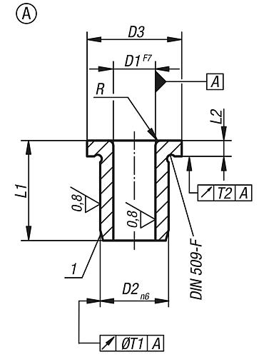 Bohrbuchse mit Bund, Form: A Einsatzstahl 10,3X18X25 - K1022.A1030X25 - bei HUG Technik ✭