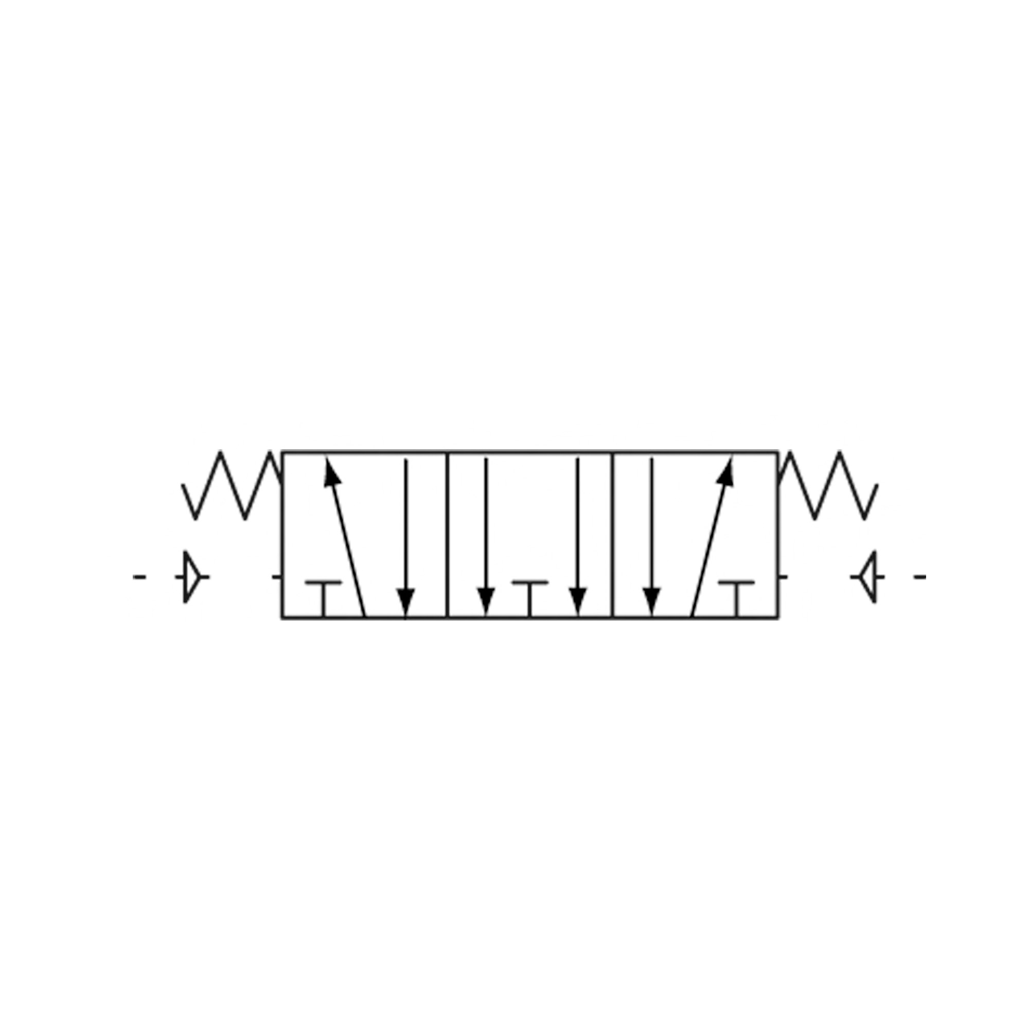 5/3-Wegeventil, pneumatisch, »4A«, Mitte entlüftet, G 1/2 - bekommst Du bei ★ HUG Technik ✓