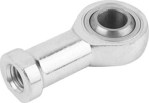 Gelenkkopf mit Gleitlagerung M05 Autom.Stahl, Rechtsgewinde, Komp: Wälzlagerstahl, D=5 - K0719.05 - kommt direkt von HUG Technik 😊