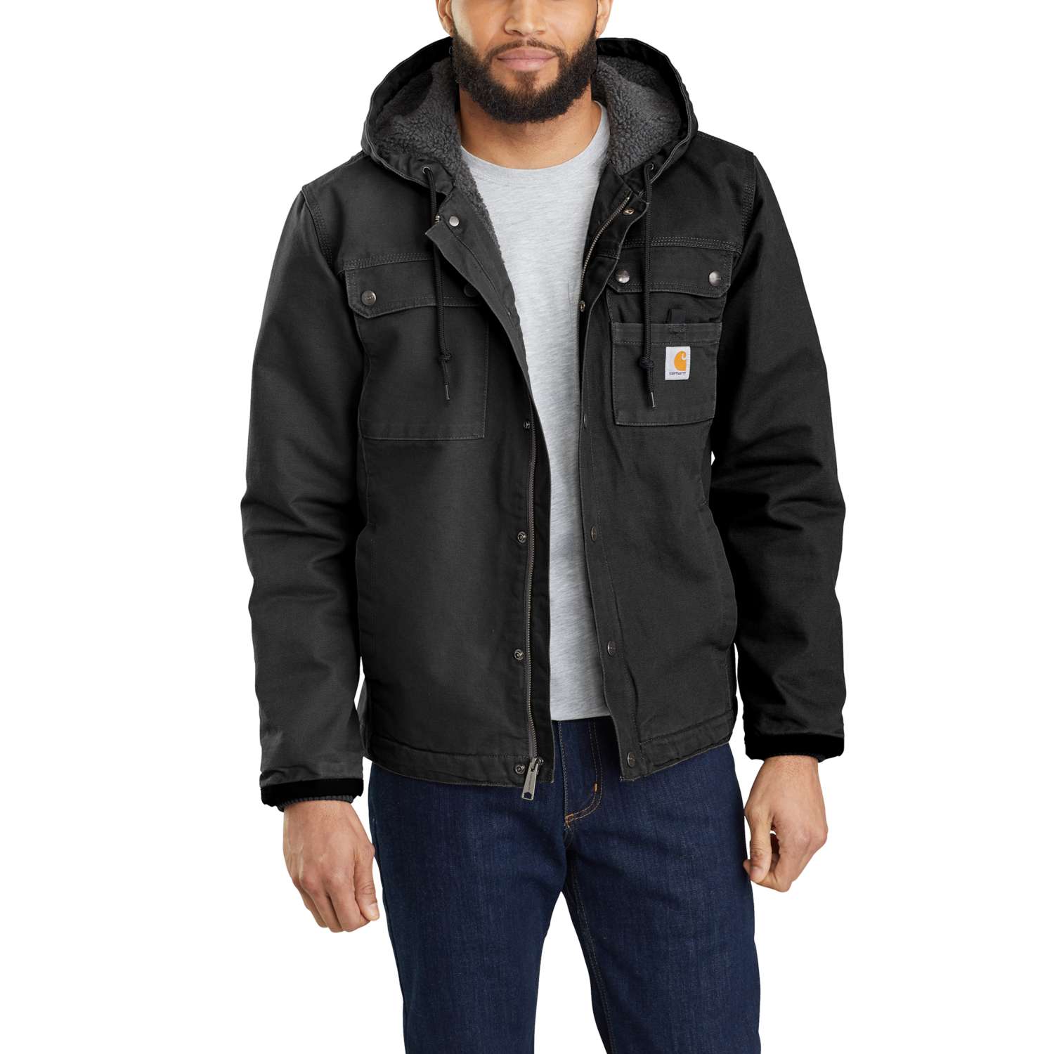 carhartt® Herren-Kapuzenjacke, gefüttert, BARTLETT JACKET black - kommt direkt von HUG Technik 😊
