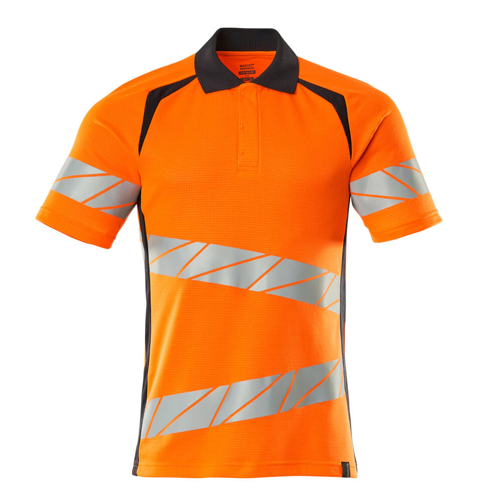 MASCOT® ACCELERATE SAFE Polo-Shirt  Gr. 2XL/ONE, hi-vis orange/schwarzblau - gibt’s bei HUG Technik ✓