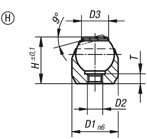 Pendelauflage M03 D1=12, Form:H Vergütungsstahl, Komp:Wälzlagerstahl - K0282.503 - direkt von HUG Technik ✓