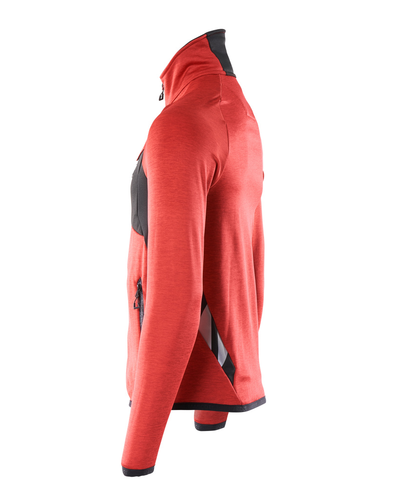 MASCOT® ACCELERATE Fleecepullover mit Reißverschluss  Gr. 2XL, verkehrsrot/schwarz - bei HUG Technik ✭