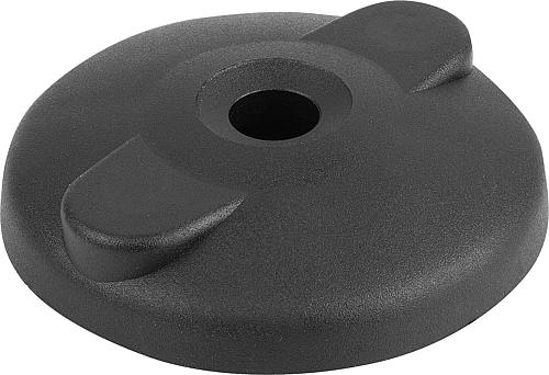 Teller Anti-Slip-Platte, Form:D Thermoplast, schwarz - K0423.4080 - bekommst Du bei HUG Technik ♡