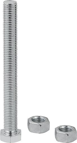 Produktbild Andruckspindel starr, M16, L=150, Form: A, Stahl - K1442.016150 - bekommst Du bei ★ HUG Technik ✓