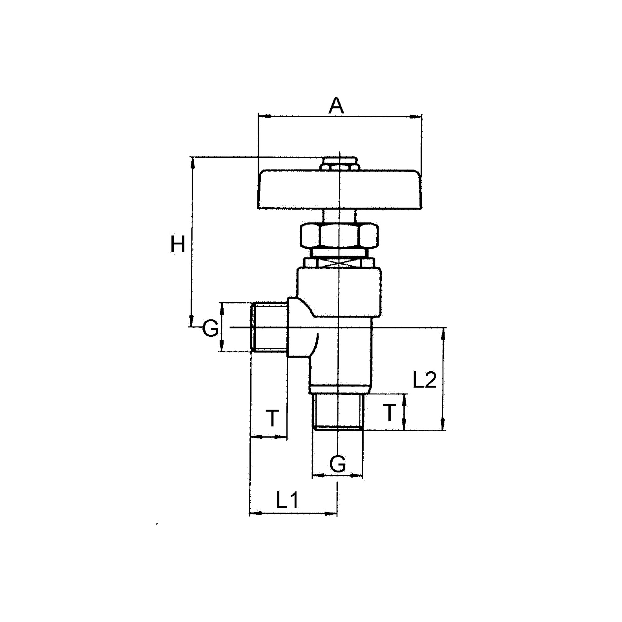 Eck-Absperrventil, Messing, AG, G 1/4, DN 5,5 - erhältlich bei ♡ HUG Technik ✓