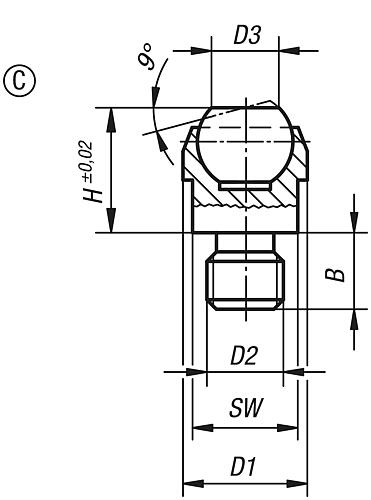Pendelauflage M08 D1=13, Form:C Vergütungsstahl, Komp:Wälzlagerstahl - K0282.108 - gibt’s bei HUG Technik ✓