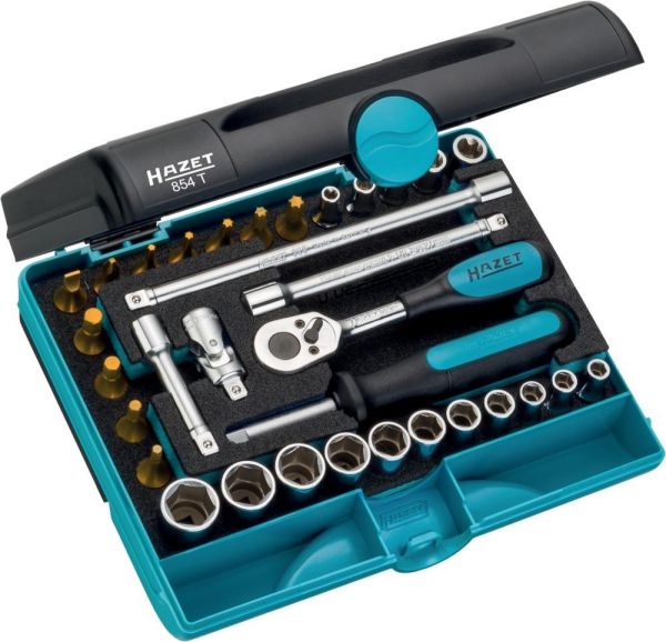 HAZET® Steckschlüssel-Garnitur 1/4 Zoll 33teilig 854T - bei HUG Technik ✓ HAZET® Steckschlüssel-Garnitur 1/4 Zoll 33teilig 854T - bei HUG Technik ✓
