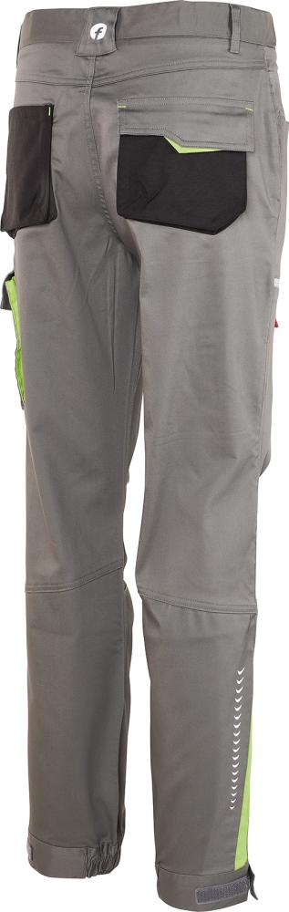 FORTIS Herren-Cargohose Flex, grau-schwarz-lime - gibt’s bei ☆ HUG Technik ✓