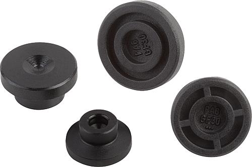 Produktbild Druckstück Gr.1, Form: A Polyamid, D1=15 - K0393.206 - kommt direkt von HUG Technik 😊