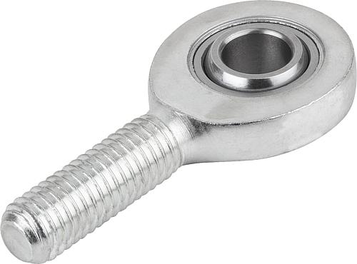 Gelenkkopf mit Gleitlagerung M06X18 Vergütungsstahl, Linksgewinde, Komp: Wälzlagerstahl, D=6 -0,008 - K0722.061 - erhältlich bei ✭ HUG Technik ✓