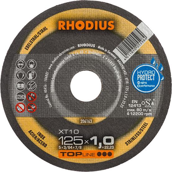 RHODIUS Trennscheibe XT10 115 x 1,0 mm ger. - bei HUG Technik ✓