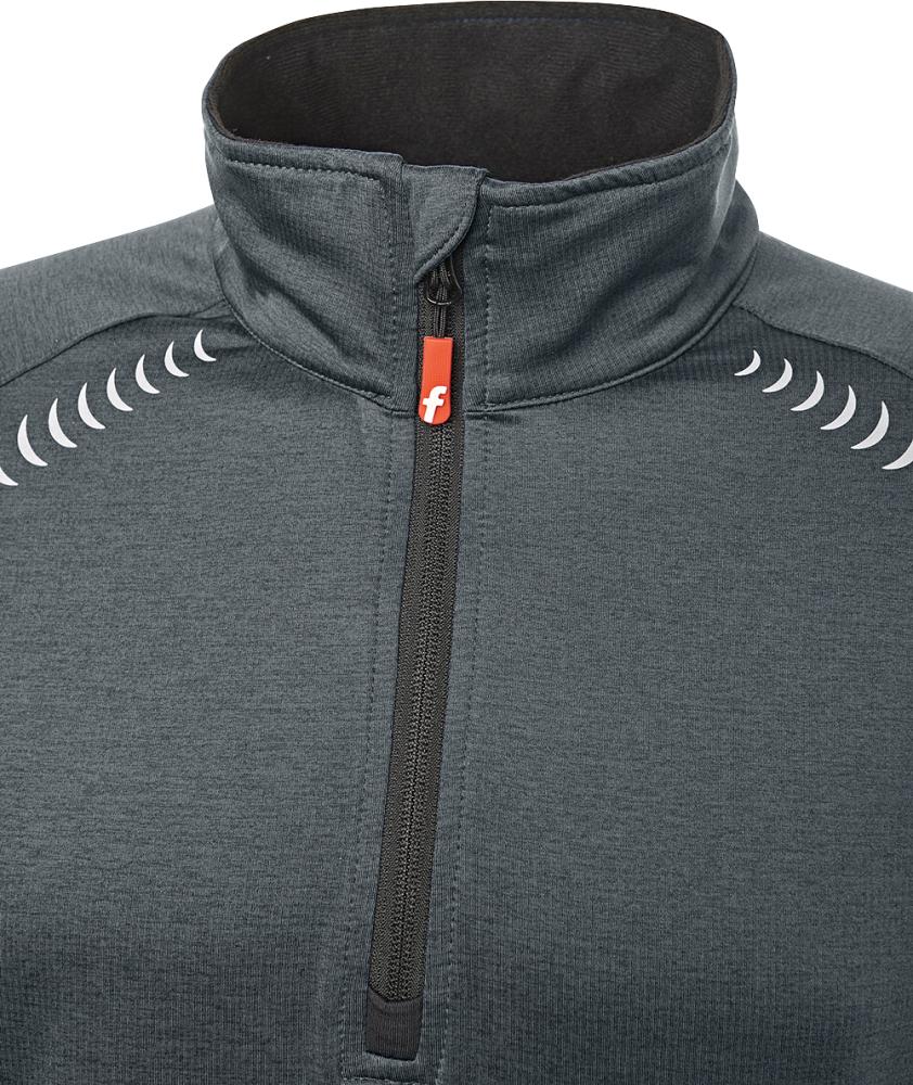 FORTIS Elements Tech-Fleecepullover, grau-schwarz meliert 🖤 bei HUG Technik ✓