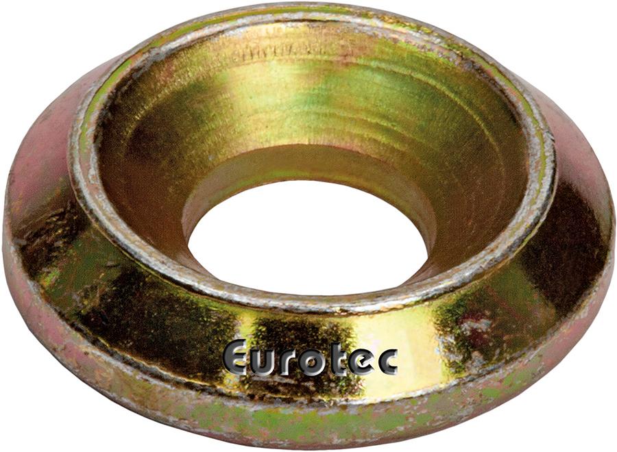 Eurotec® Rosette Senkscheibe gelb Ø 10,0, Packung mit 50 Stück - bei HUG Technik ♡
