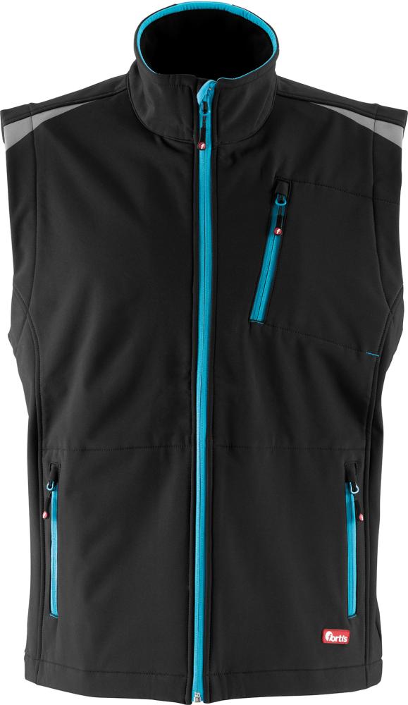 FORTIS Herren Weste 24, schwarz-türkis - erhältlich bei ♡ HUG Technik ✓