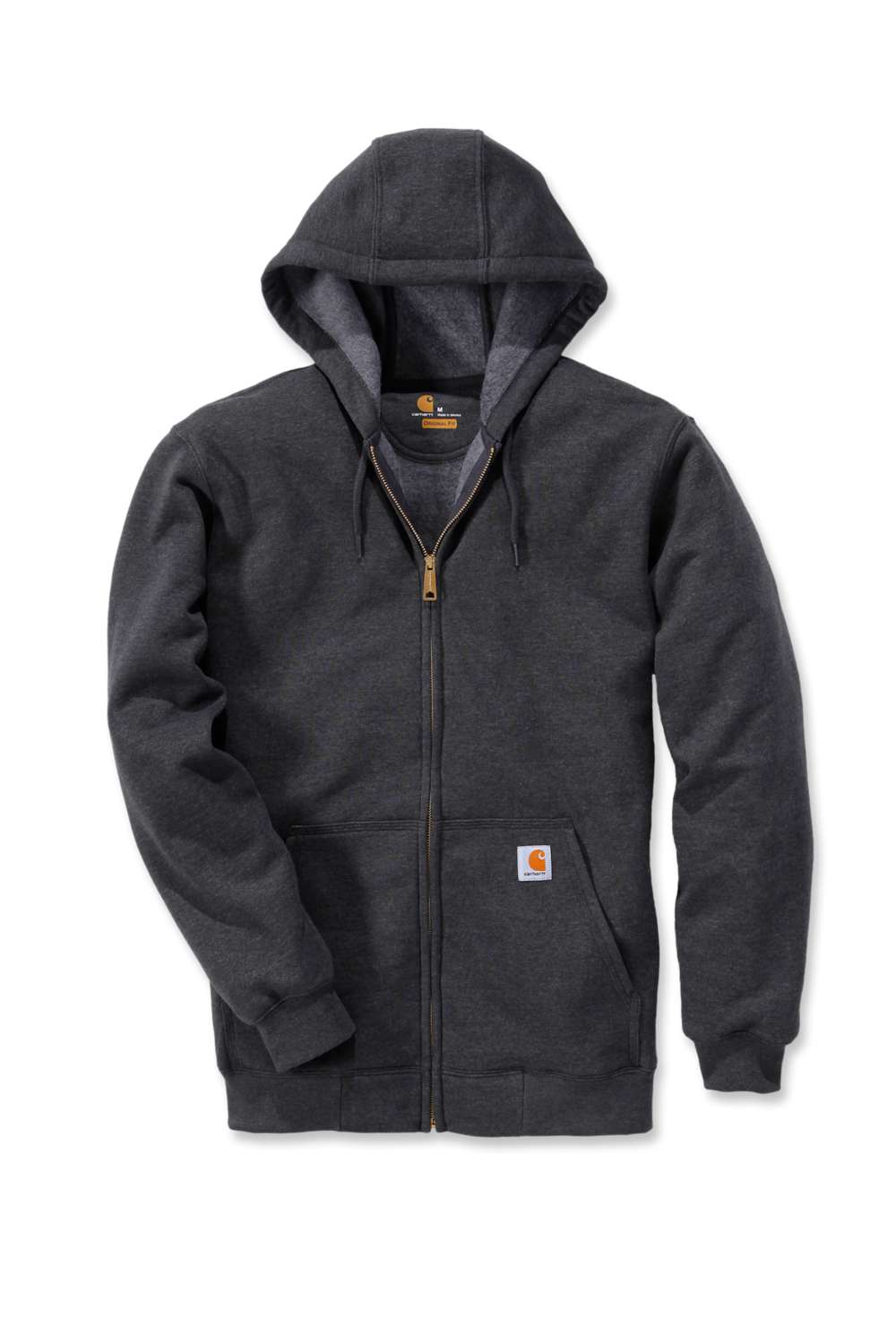carhartt® Herren Kapuzensweater ZIP HOODED SWEATSHIRT carbon heather Flach  - erhältlich bei ☆ HUG Technik ✓