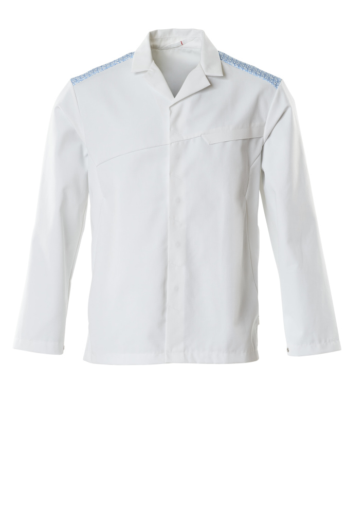 MASCOT® FOOD & CARE Jacke  Gr. 2XL, weiß/azurblau - erhältlich bei ♡ HUG Technik ✓