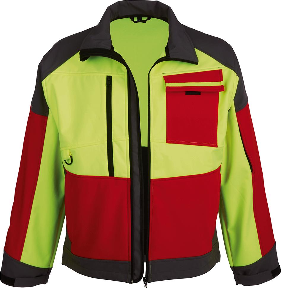 Watex Softshelljacke Forest Jack Red, rot-anthrazit-gelb - erhältlich bei ♡ HUG Technik ✓