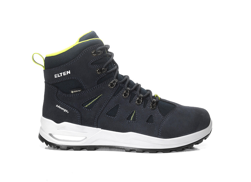 ELTEN® Berufsstiefel RILEY XXF GTX blue-lime Mid ESD O2 WR CI - rechts